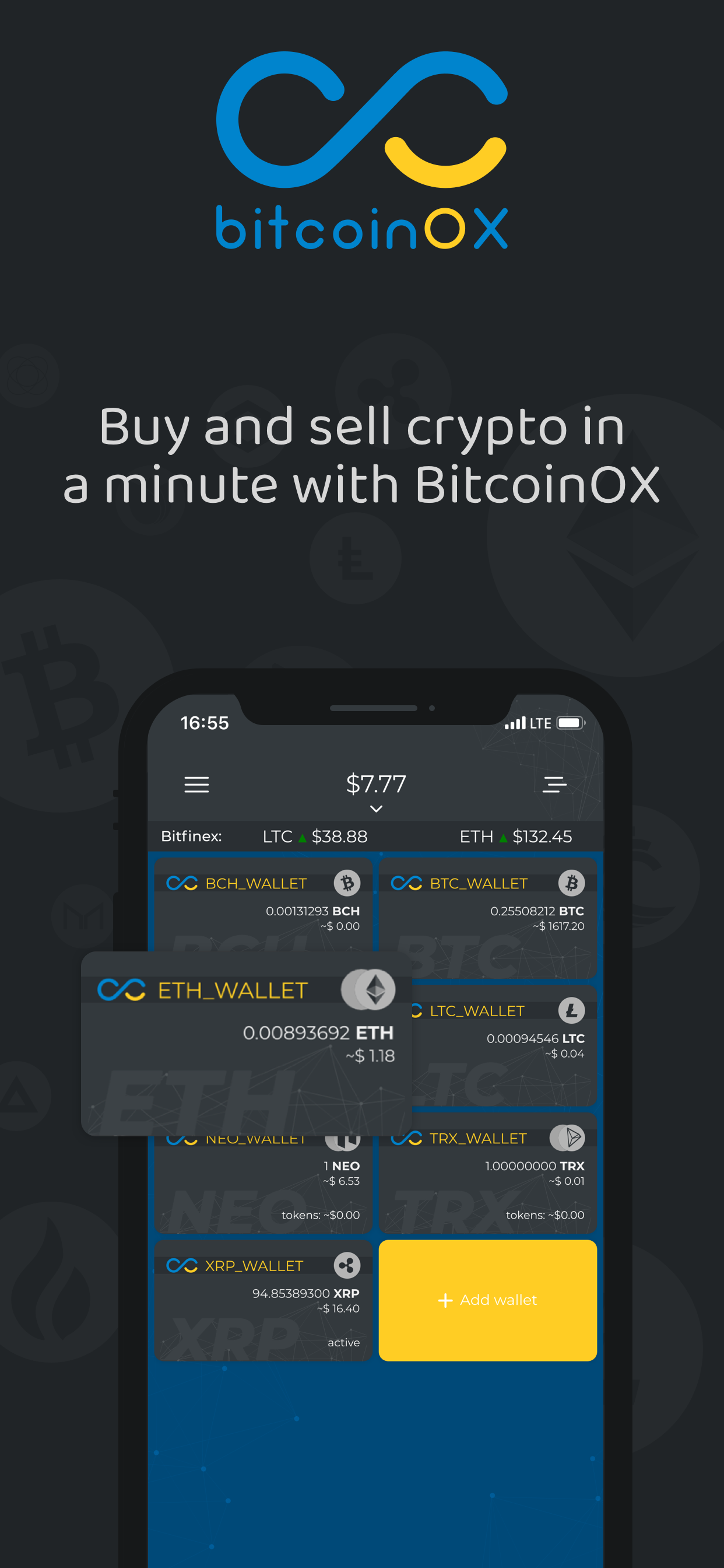 Скриншот приложения «Bitcoin Wallet Крипто кошелек» №1